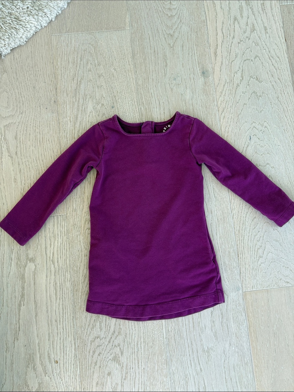 Primary Purple Long Sleeve Tunic Dress